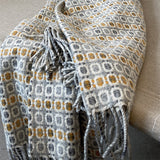 Plaid aus Wolle Vintage ocker 130x180