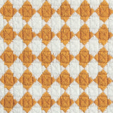 Wolldecke / Plaid aus Merinowolle Burel Factory 'Azulejo' orange 130x180
