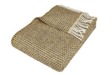 Wolldecke / Plaid aus Wolle 'Saxo' honey 130x200