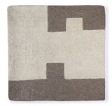 Wollteppich / Teppichläufer aus Wolle 'Daydream' hellgrau-grau 80x80