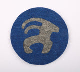 Tassenuntersetzer aus Wolle 'Rhythm of life' blau-grau 4er Set