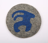 Tassenuntersetzer aus Wolle Tumar 'Rhythm of life' blau-grau 4er Set