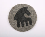 Tassenuntersetzer aus Wolle Tumar 'Rhythm of life' schwarz-grau 4er Set