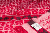 Wolldecke / Plaid aus Merinowolle Öjbro 'Ekshärad' rot 130x220