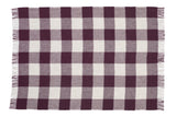 Wolldecke / Plaid aus Wolle Arctic 'Pepita' plum 130x200