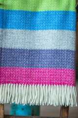 Wolldecke / Plaid aus Wolle Tweedmill 'Illusion Stripe' Tutti 150x183