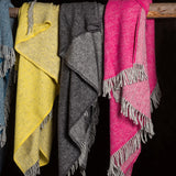 Wolldecke / Plaid aus Wolle Tweedmill 'Boa' Charcoal 150x200