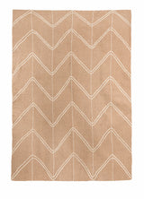 Handgefertigte Wolldecke / Tagesdecke aus Wolle 'Aigul' Natur beige 225x150