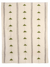 Handgefertigte Wolldecke / Tagesdecke aus Wolle 'Aigul' Natur Nomade 225x150