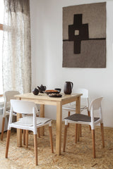 Wandbild / Wandteppich aus Wolle Tumar 'Daydream' grau 90x120