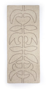 Wollteppich / Teppichläufer aus Wolle 'Aigul' Tradition natur 180x70