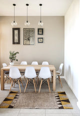 Wollteppich / Teppichläufer aus Wolle Tumar 'Aigul' Geo grau 180x80