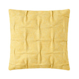 Wollkissen / Kissenbezug aus Wolle Burel 'Cross Draped' bernsteingelb 50x50
