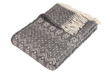 Wollplaid Arctic Nordic grau