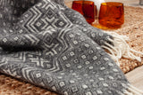 Wolldecke / Plaid aus Wolle Arctic 'Nordic' grey 130x200