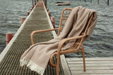 Wolldecke / Plaid aus Wolle Arctic 'Saxo' latte 130x200