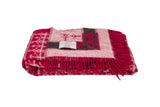 Wolldecke / Plaid aus Wolle 'Ekshärad' rot 130x220