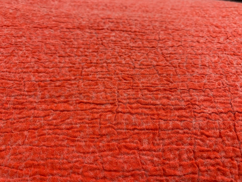 Wollkissen / Kissenbezug aus Wolle Tumar 'Aigul' Natur rot 50x50