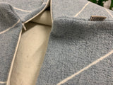 Wollkissen / Kissenbezug aus Wolle Tumar 'Aigul' Geo graublau mit Muster 50x50