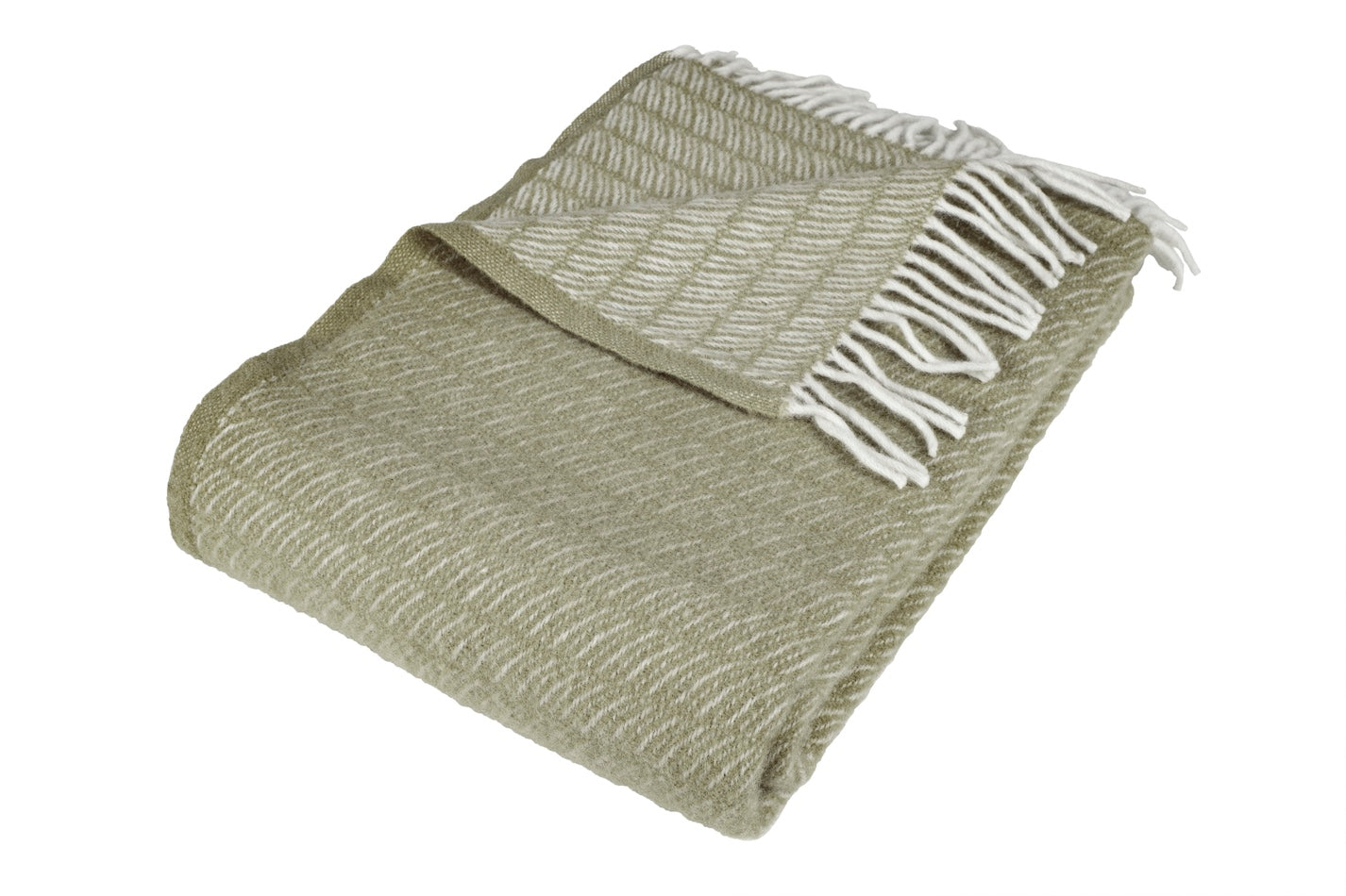 Produktbild von Arctic Kuscheldecke Aus 100% Schurwolle, 130x200 I Wolldecke Mit Langen Fransen Im Scandi Design I Flauschige Decke Mit Woolmark-Siegel I Als Tagesdecke, Sofadecke & Couch Überwurf