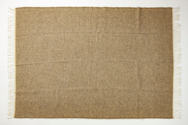 Wolldecke / Plaid aus Wolle Arctic 'Saxo' honey 130x200