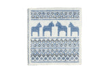 Sitzunterlage aus Wolle 'Dalarna' blau