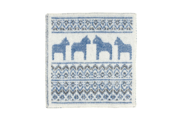 Sitzunterlage aus Wolle 'Dalarna' blau