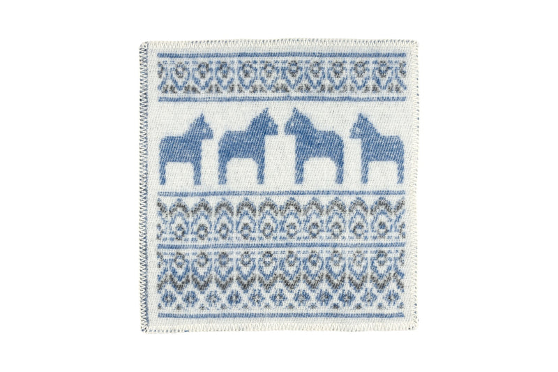 Sitzunterlage aus Wolle 'Dalarna' blau