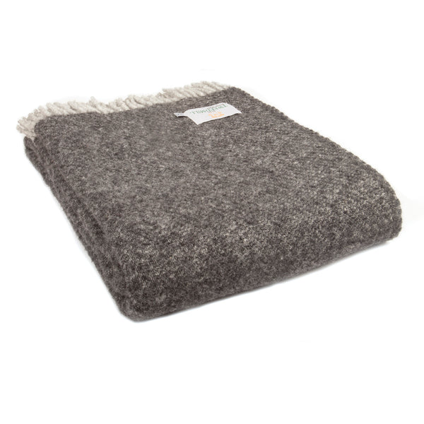 Wollplaid Tweedmill Boa dunkelgrau