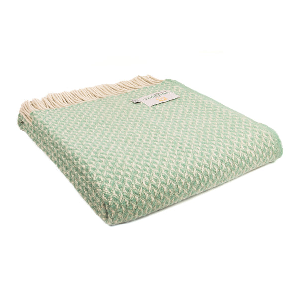 Wolldecke Tweedmill Diamond grün