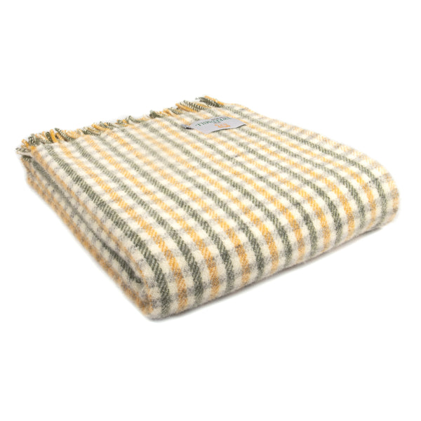 Wollplaid Tweedmill karo olive