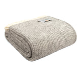 Wolldecke Tweedmill Waffle grau