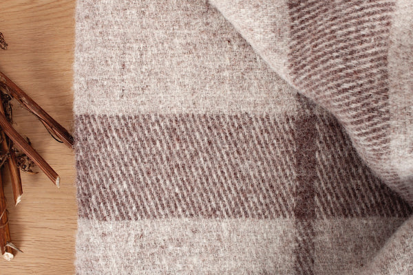 Wolldecke / Plaid aus Wolle Arctic 'Toke' smoke 130x200