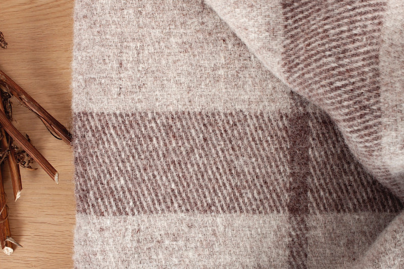 Wolldecke / Plaid aus Wolle Arctic 'Toke' smoke 130x200