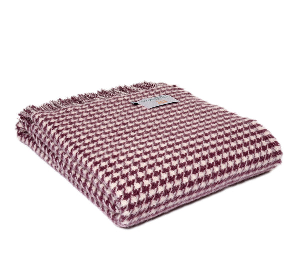 Wollplaid Houndstooth lila  Alt-Text bearbeiten