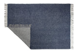 Wolldecke / Plaid aus Wolle Arctic 'Viva' blue 130x200