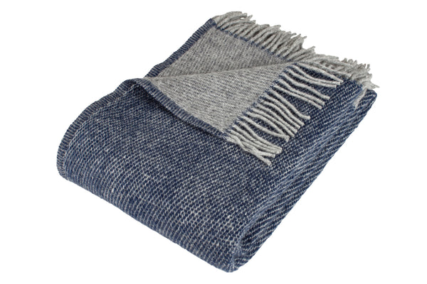 Wollplaid Arctic blau