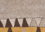 Wollteppich / Teppichläufer aus Wolle Tumar 'Aigul' Geo grau 180x80