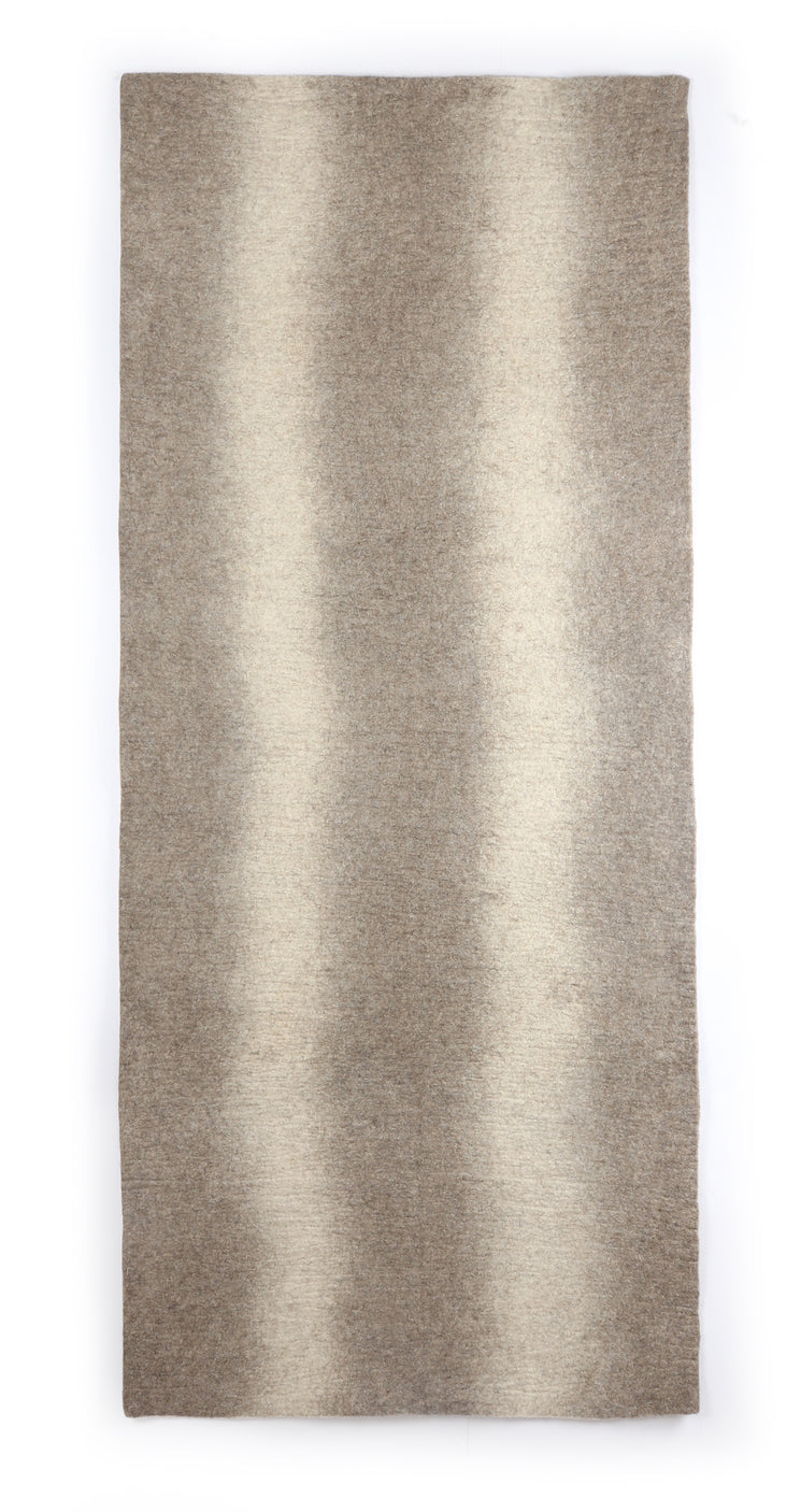 Wollteppich / Teppichläufer aus Wolle 'Aigul' Natur hellgrau 170x70